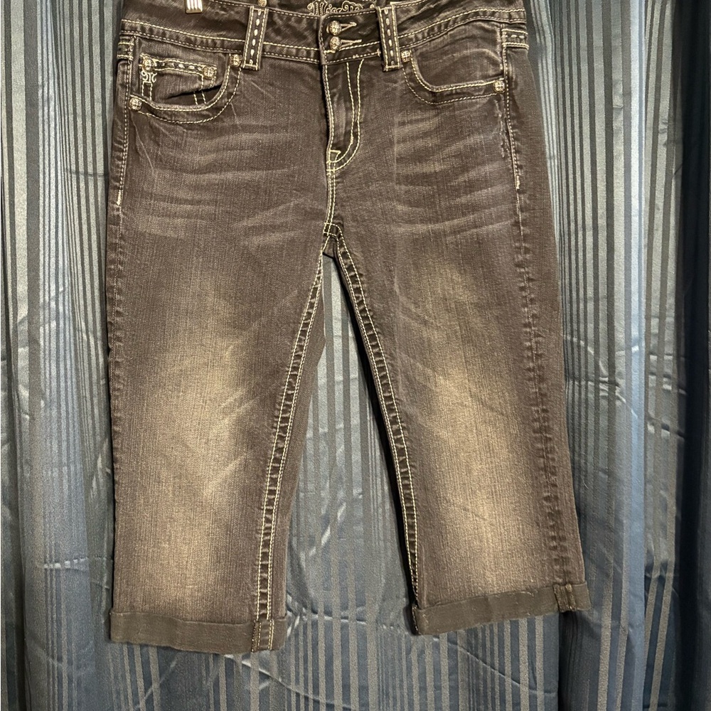 Miss Me Black Cropped Jeans